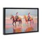 Stupell Industries Two Cowboys in Creek Framed Floater Canvas Wall Art Design by Sisi and Seb